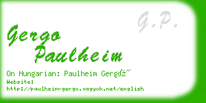 gergo paulheim business card